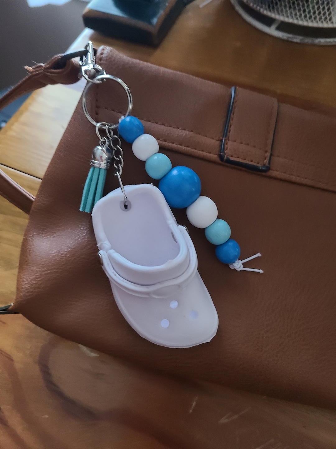 Croc Keychain Croc Lover Nurse Croc Keychain Rubber Croc Charm Wooden