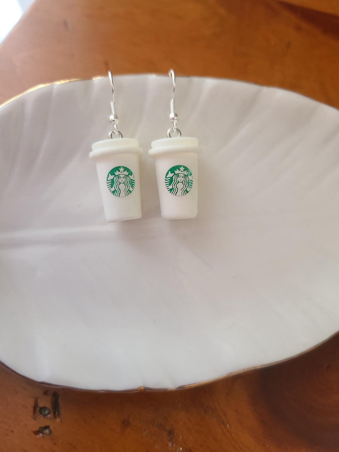 Starbucks Coffee Cup Earrings Coffee Lover Starbucks Charm Coffee Cup