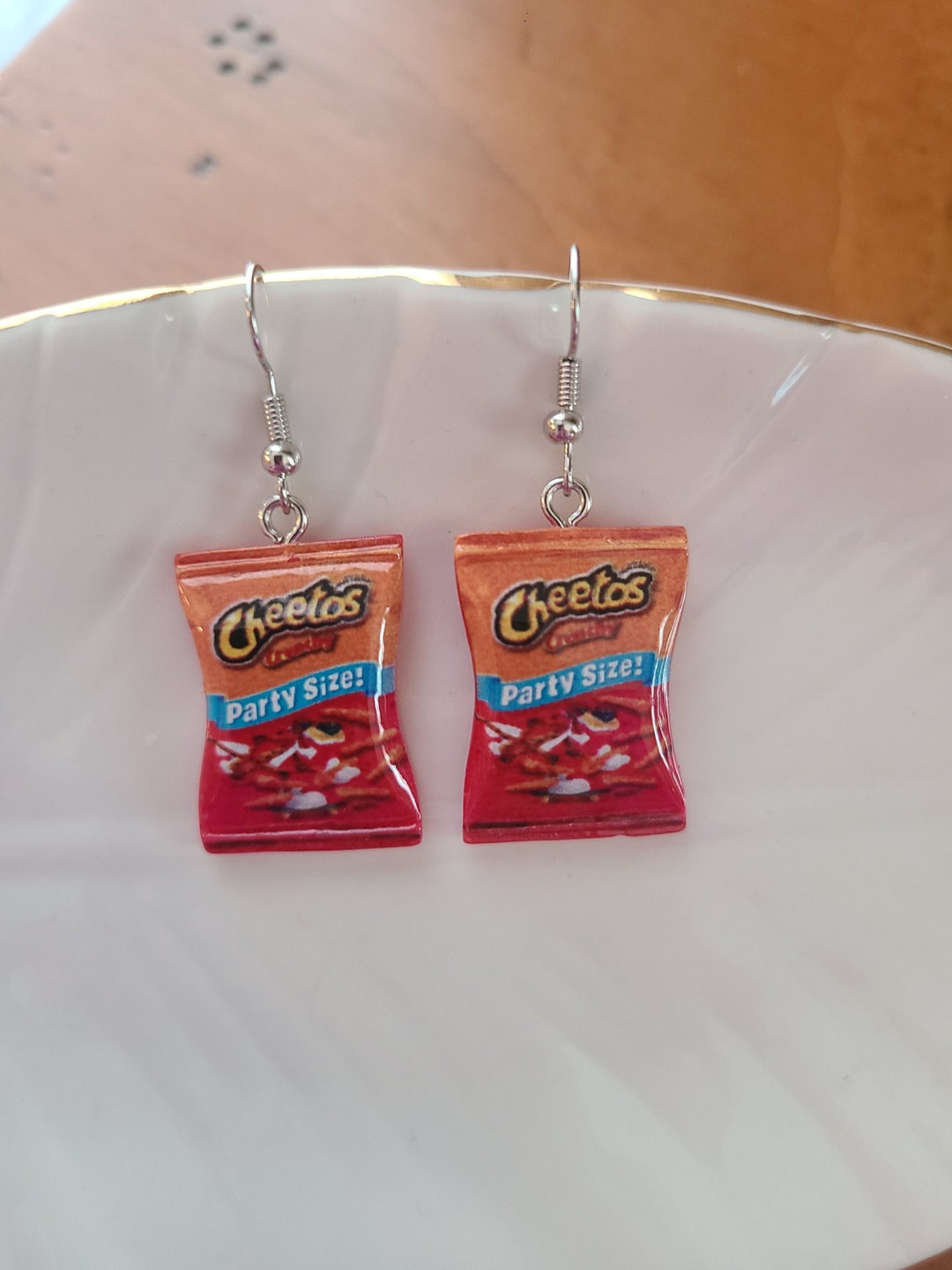 Cheetos Earrings Cheetos Lover Funny Earrings Snack Lover Cheetos Charm