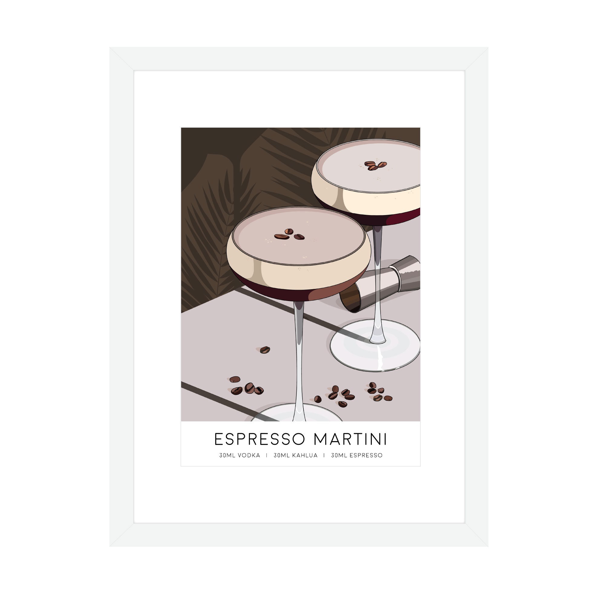 Espresso Martini Art Print / Cocktail Artwork / Alcohol Print Etsy