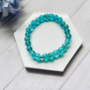Glow In The Dark Bracelet, Firefly Glass Bracelet, Firefly Bracelet, Glow In The Dark, Stretchy Bracelet, Luminous Beaded Bracelet