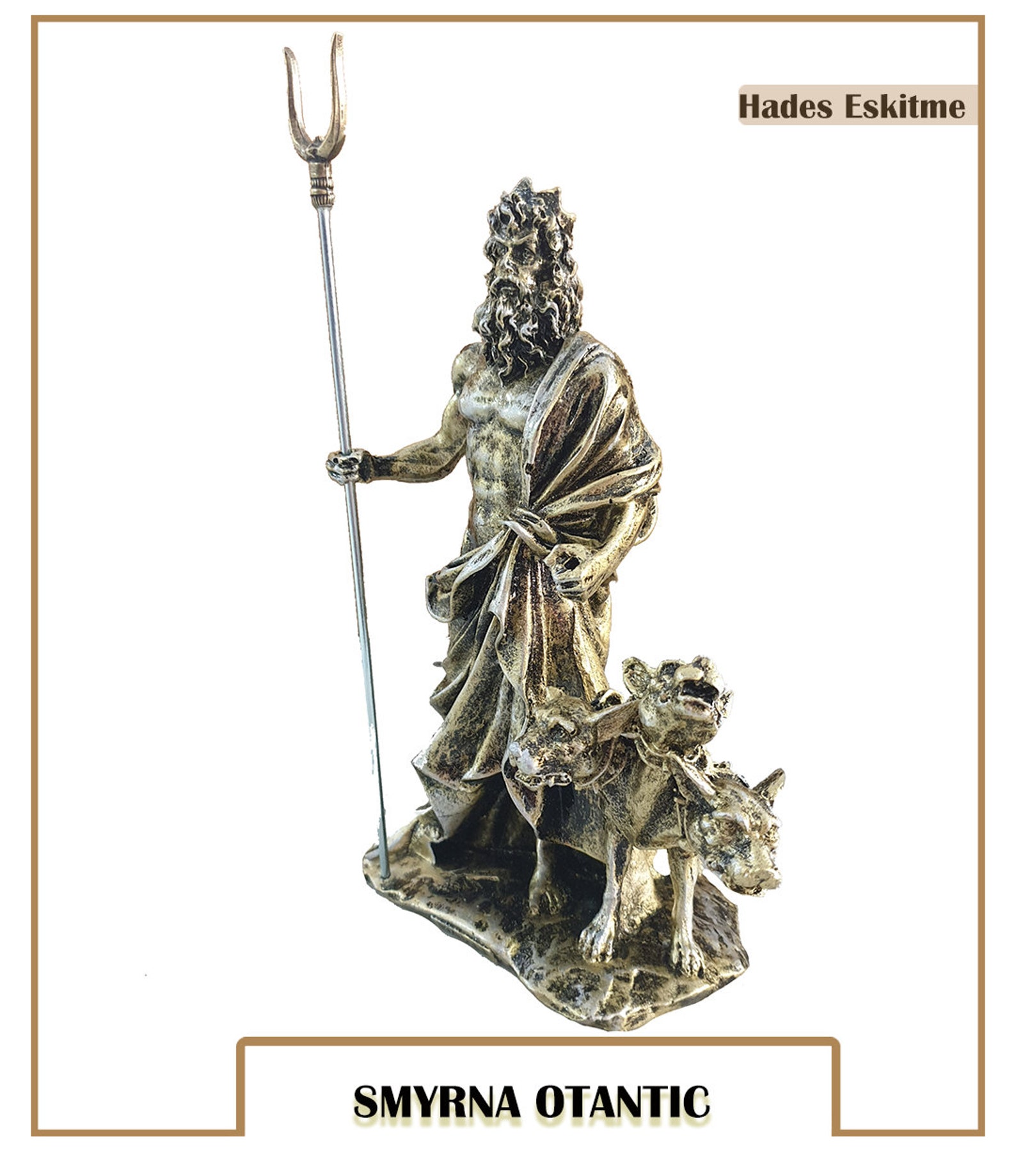 Hades Statue with Cerberus 11 Inches / Greek God of the Etsy