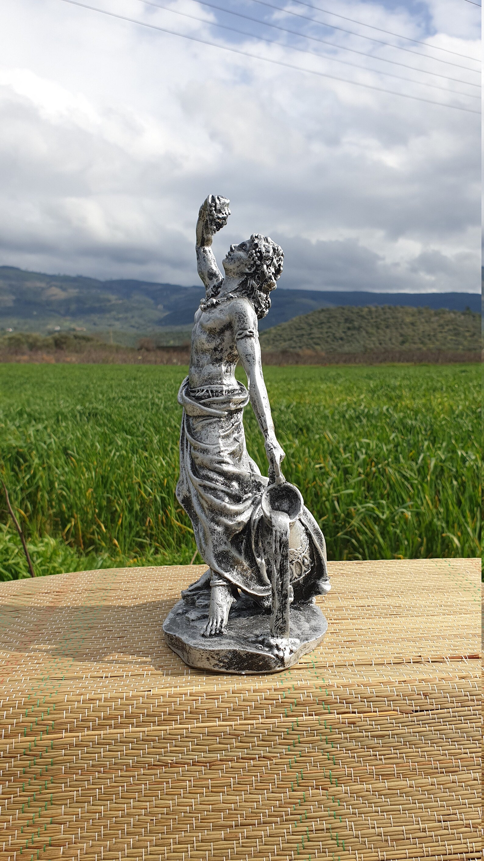 Dionysus Statue Greek God Silver 10.63 Inches Sculpture Bust Etsy