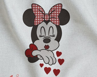 Minnie Mouse Embroidery Machine Design - 3 Sizes - Instant download