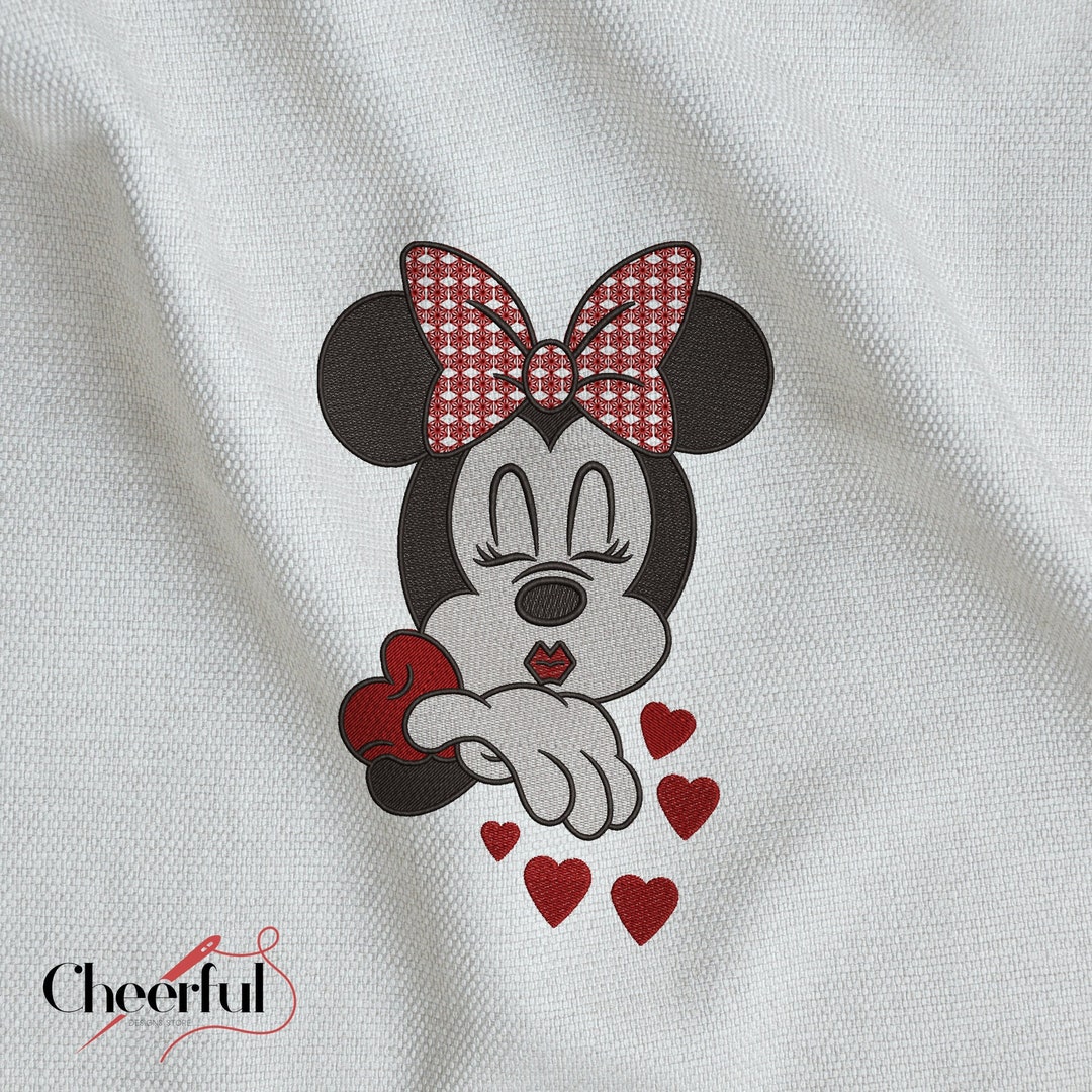 Minnie Mouse Embroidery Machine Design - 3 Sizes - Instant Download - Etsy