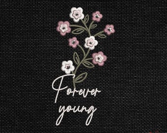 Sommer Blumen Stickdatei: Blumen Stickmuster (Instant Download)