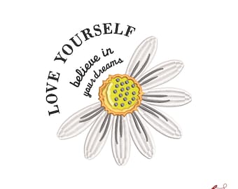 Stickmaschine Sonnenblume, 4 Größen, Instant Download