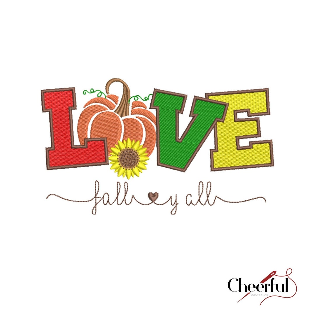 Pumpkin and Sunflower Embroidery Machine Design, Autumn Embroidery ...