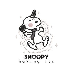 Snoopy, Stickdatei, Maschinenstickerei, 3 Größen, Instant Download