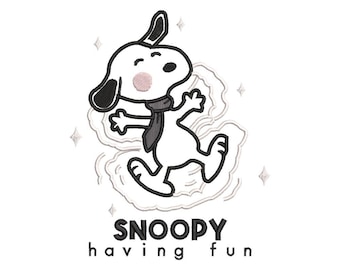 Snoopy, Stickdatei, Maschinenstickerei, 3 Größen, Instant Download