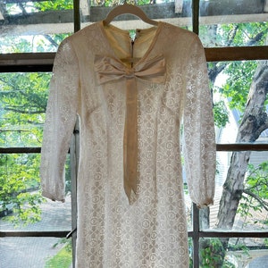 Vintage White Lace Shift Dress