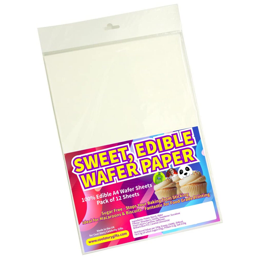 Edible Wafer Sheets: White. 12 A4 Sheets. Vanilla Flavour. - Etsy