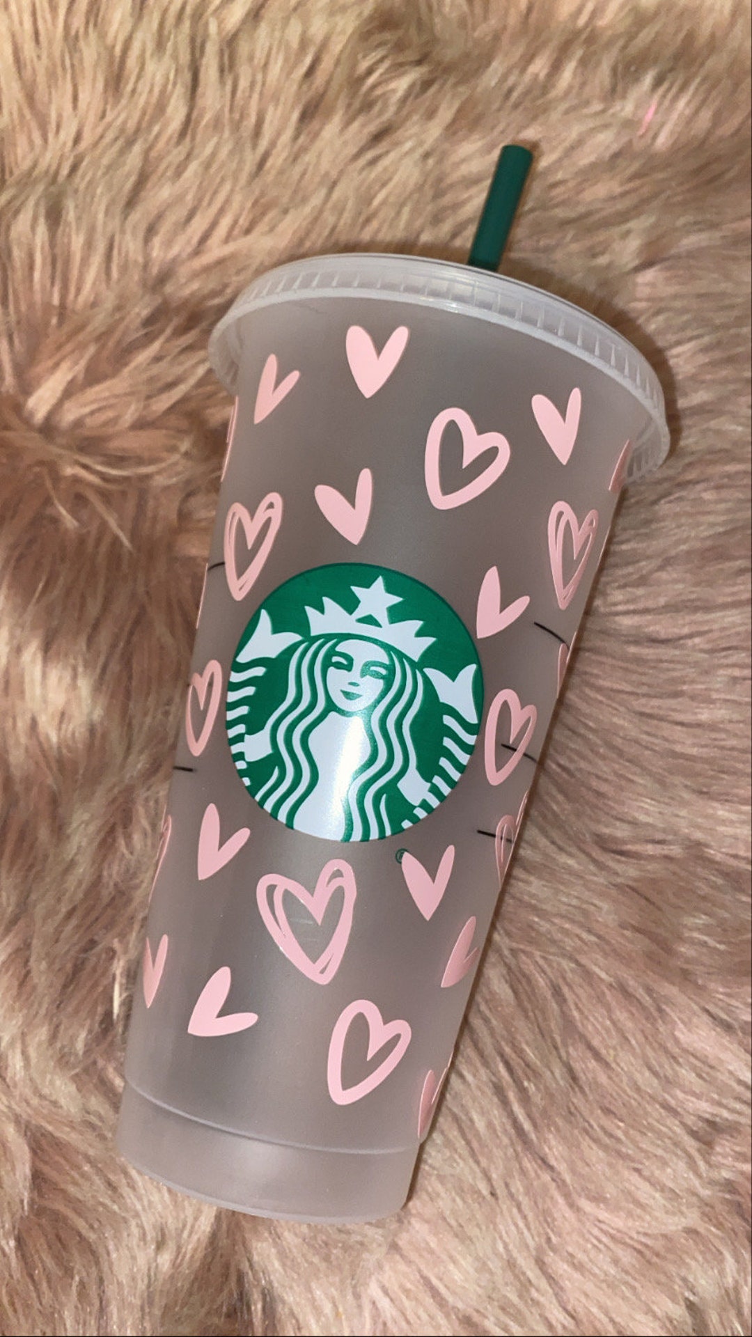 Starbucks Personalised Cup UK Reusable Cups Heart Print Best - Etsy UK