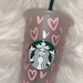 Starbucks UK personalised reusable cups, heart print, best friend, Gift for her, Starbucks tumbler/Becker, customised Starbucks cup 