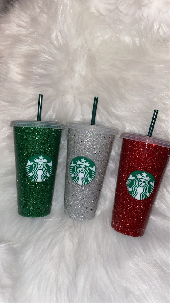 Christmas Glitter Reusable Straw Set