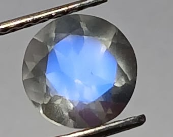 Natural Blue Flash Faceted Moonstone Gemstone | Jewelry Making Stone