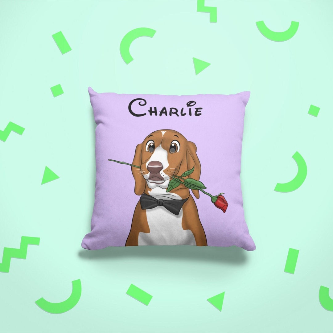 Custom Pet Pillow Using Pet Photo Custom Pet Portrait Etsy
