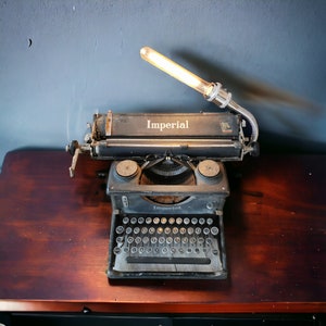 Vintage Imperial 50 Typewriter Converted to Edison Lamp