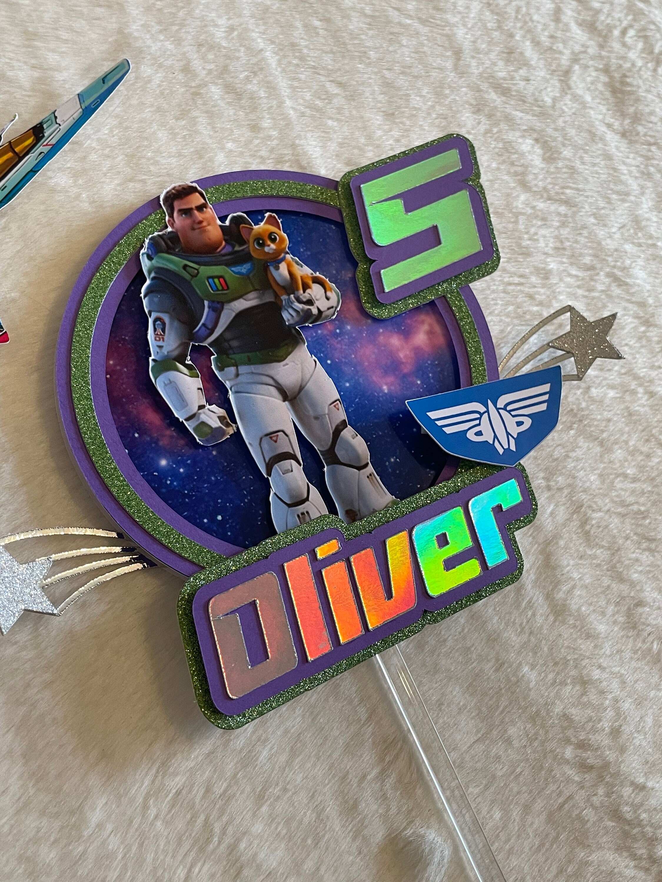 Buzz Lightyear Cake Topper Buzz Lightyear Party Supplies Etsy UK