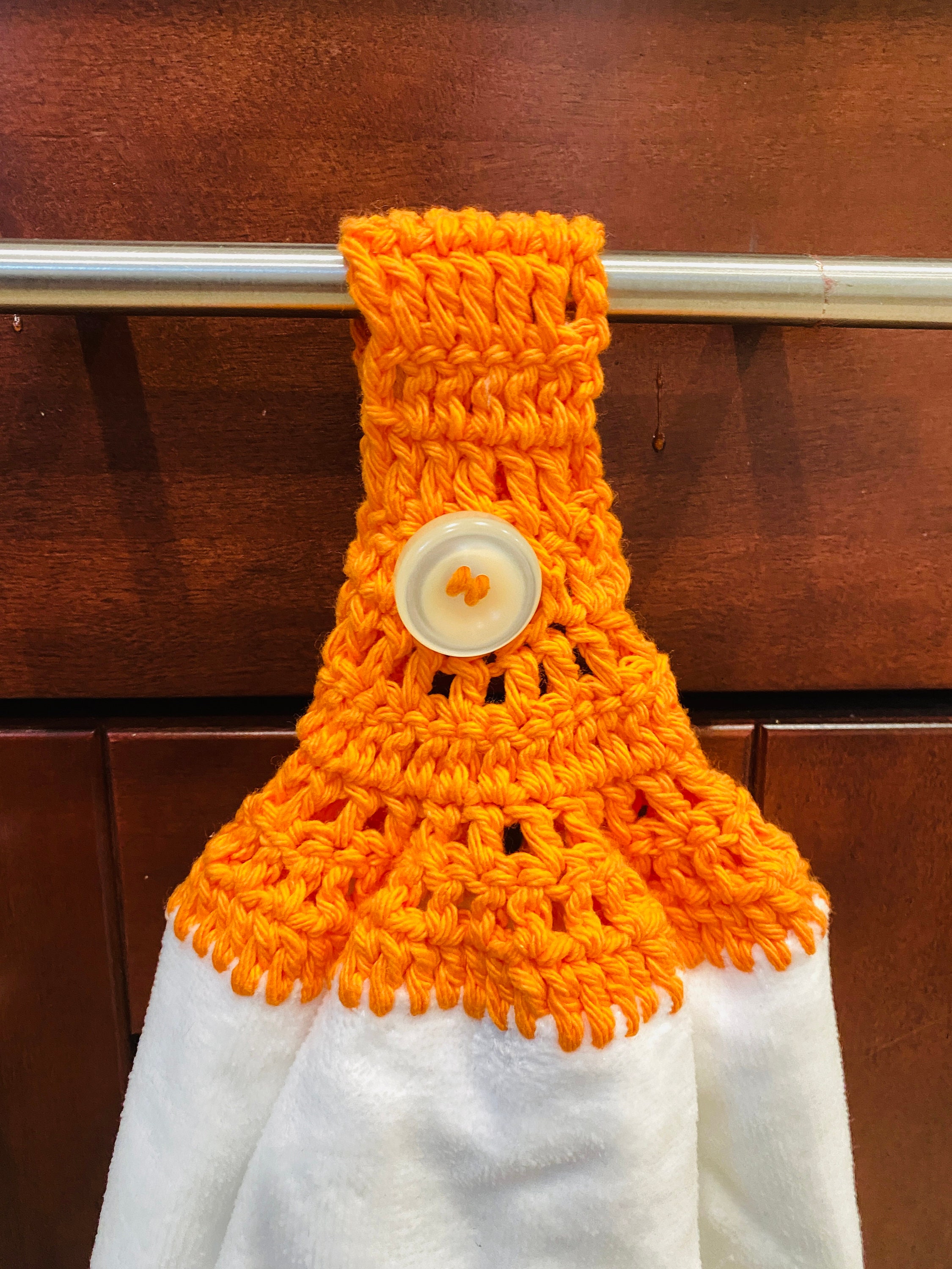 Crocheted Towel Topper Set of 2, Kitchen Towel, Crochet, Bathroom Towel