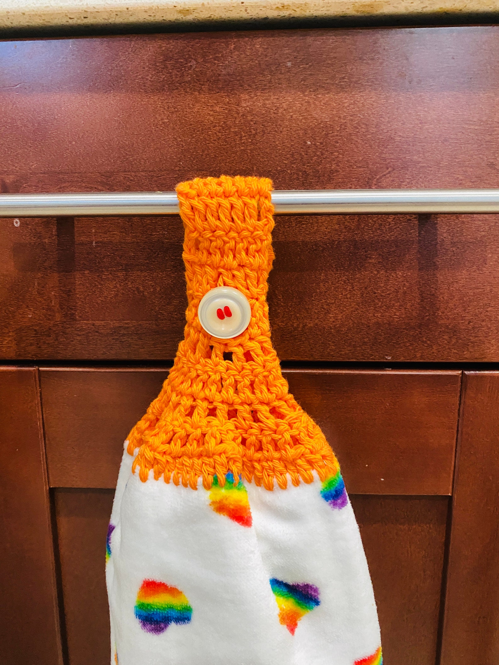 Crocheted Towel Topper Set of 2, Kitchen Towel, Crochet, Bathroom Towel