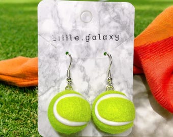 Tennis Ball Earrings: S925 Silver Sport Jewelry earrings AO Australia open