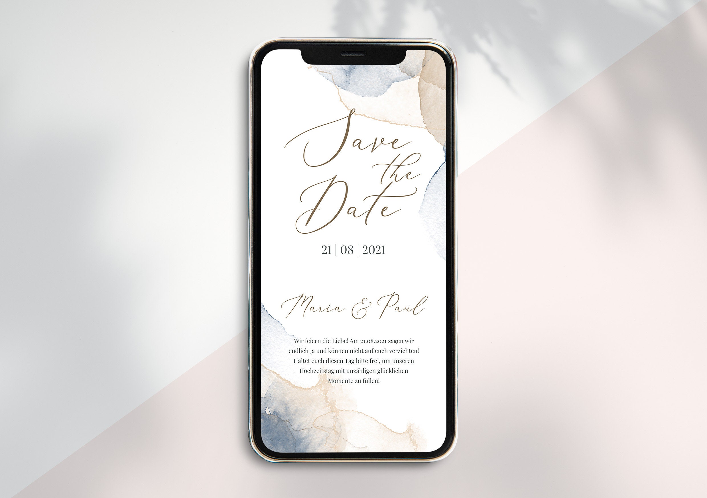 Digitale Save the Date Karte zum versenden per WhatsApp | Etsy