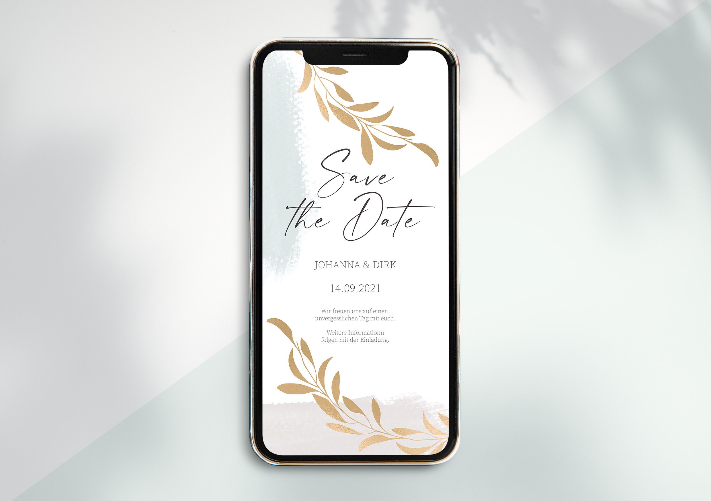 Digitale Save the Date Karte zum versenden per WhatsApp Etsy