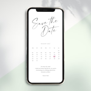 Carte numérique Save the Date à envoyer via WhatsApp - Invitation de mariage en ligne personnalisée Modern #1