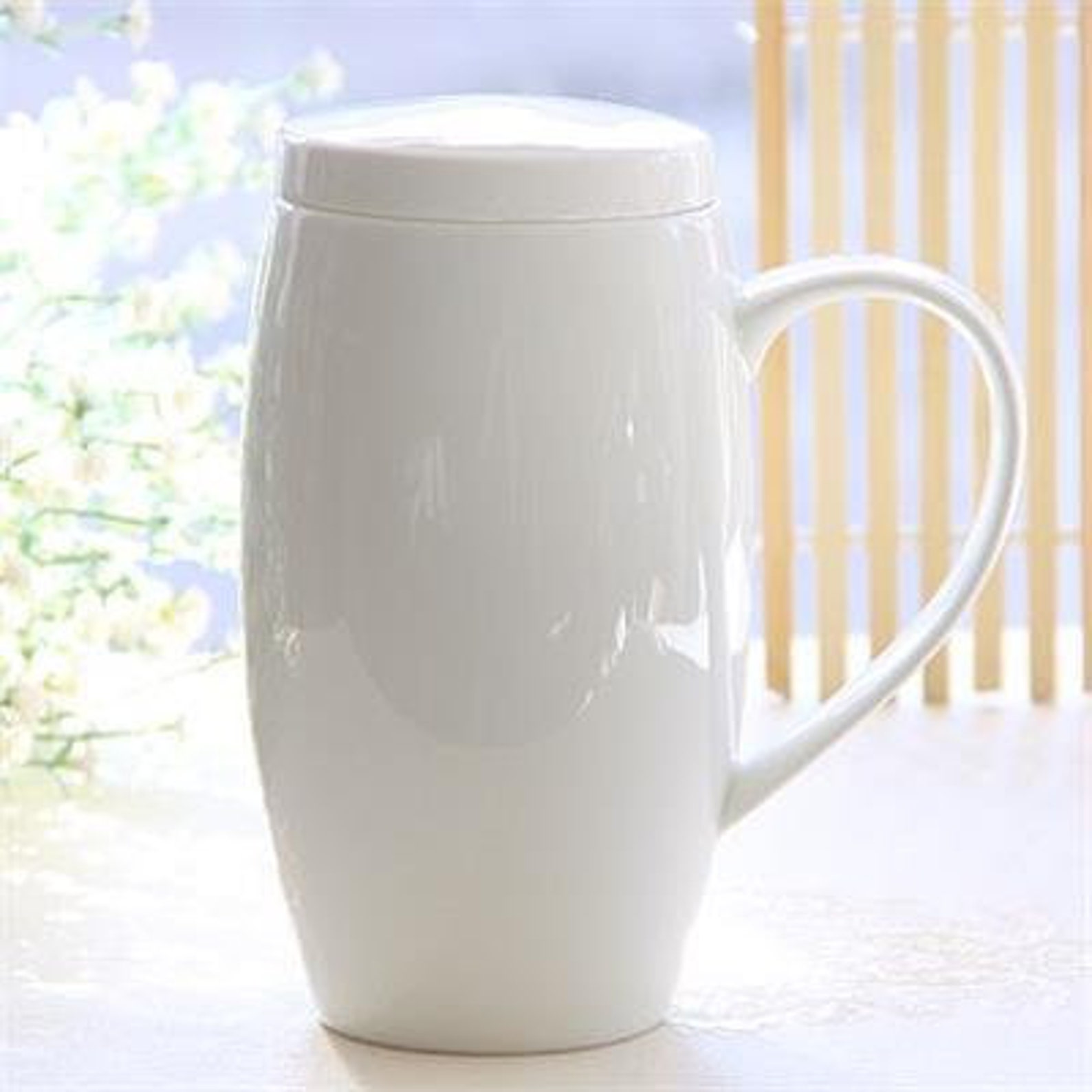 Large Coffee Mug With Lid 24 oz / Porcelain Cup with Lids Etsy