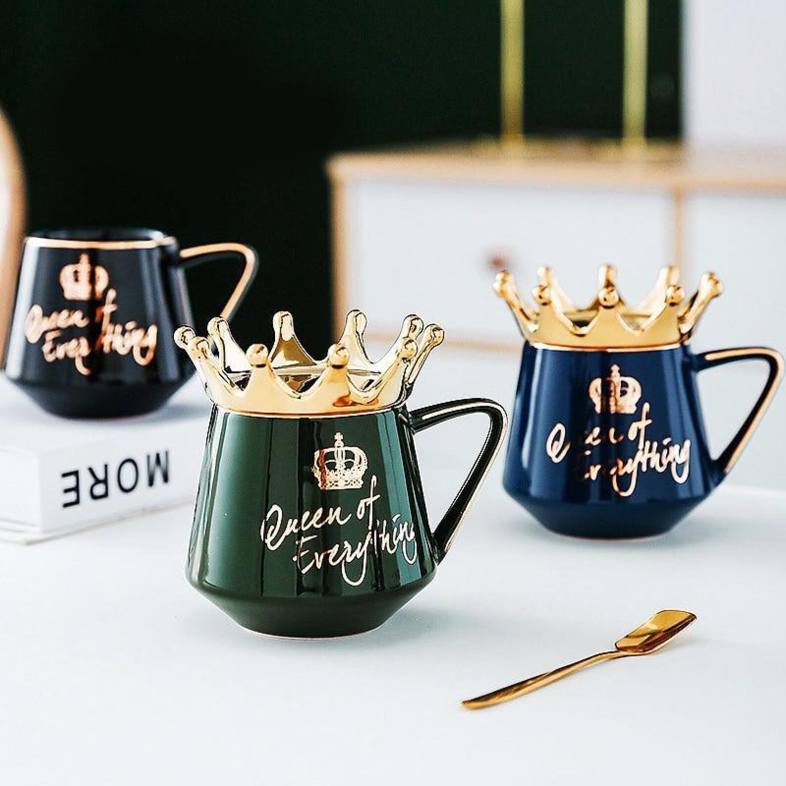 Coffee Mug with Crown Etsy