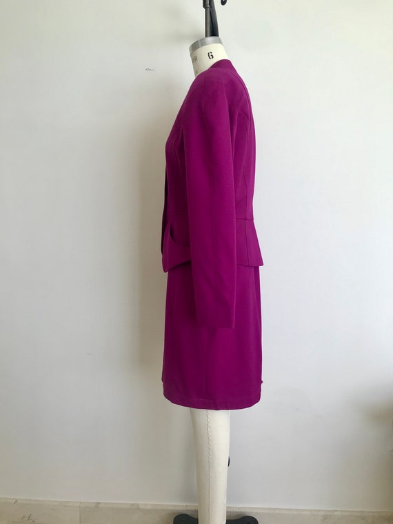 Thierry Mugler Fuchsia Jacket & Skirt Suit in siz… - image 3