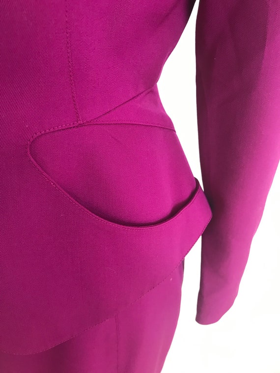 Thierry Mugler Fuchsia Jacket & Skirt Suit in siz… - image 5