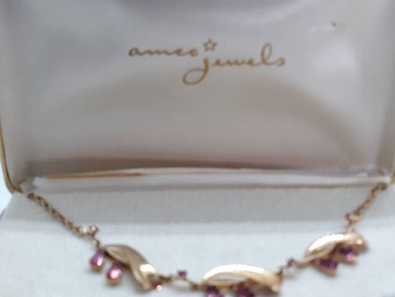 Vintage Amco Jewels Bright Pink Rhinestone Screw … - image 10