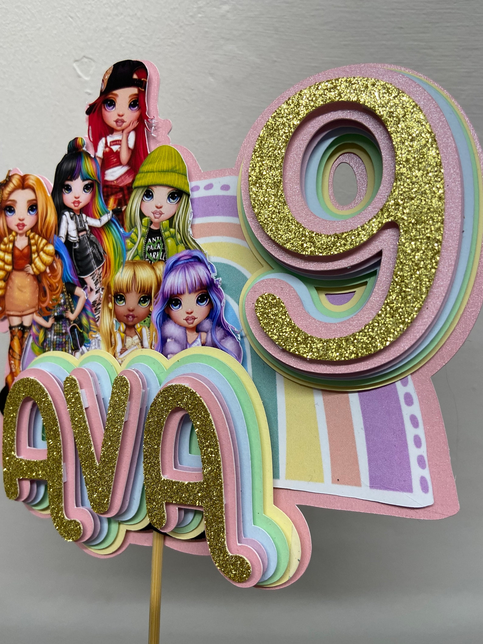Rainbow High Doll Cake Topper Etsy rainbow-high-doll-cake-topper-etsy