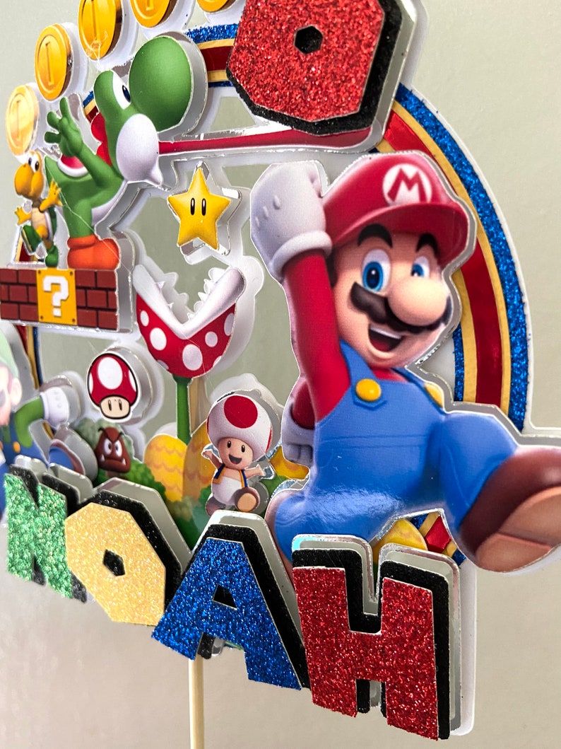 Super Mario Cake Topper Etsy UK