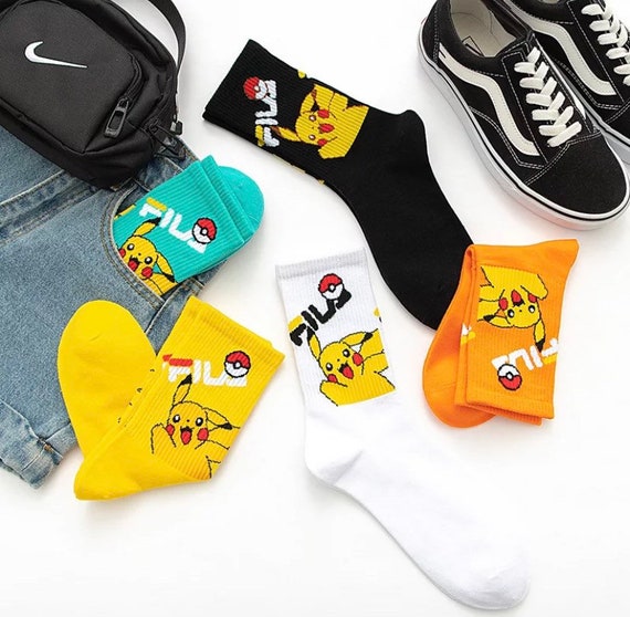 Chaussettes pokemon en coton, chaussettes pour hommes et femmes, chaussettes  pikachu colorées, chaussettes cadeau amusantes, chaussettes -  France