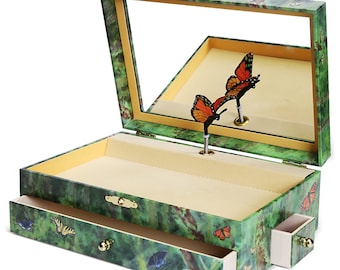 Enchantmints Schmetterling Schmuckschatulle für Mädchen Schmuckstücke - Kinder Schmuckschatulle - Fee Erster Geburtstag - Ideales Geschenk für Kinder Geburtstag