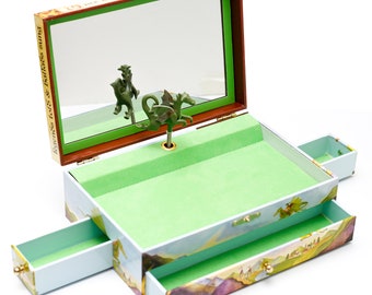 Enchantmints Dragons World Musical Treasure Box for boys: Ideal gift for kids! Plays 'The Sorcerer's Apprentice', 3 Pull-Out Drawers.