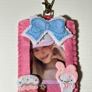 My Melody Pink Felt Photocard Holder