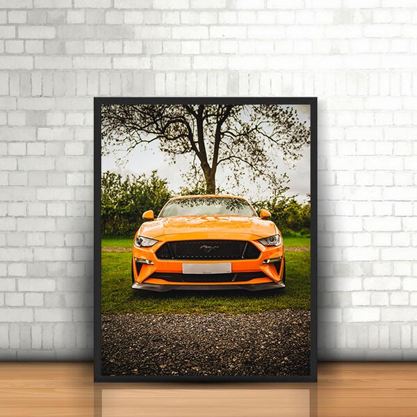 Ford Mustang GT350 GT500 Drag Racing Classic Poster- Automotive, Photograph, Art, Print, Poster, Decoration