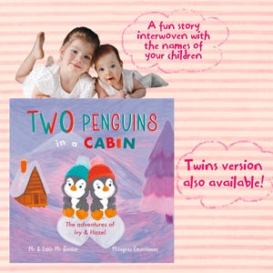 Personalized Children’s Book - Two Penguins, Siblings Book, Birthday Gift, Personalized Book, Brother, Sister, Siblings Story, Birthday Book