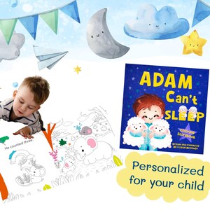 Personalized Coloring Book, Coloring Storybook, Gift for Boy, Personalized Book, Birthday Book, 1st Birthday, Bedtime Story, Nursery Rhymes