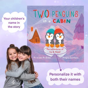 Personalized Children’s Book - Two Penguins, Siblings Book, Birthday Gift, Personalized Book, Brother, Sister, Siblings Story, Birthday Book