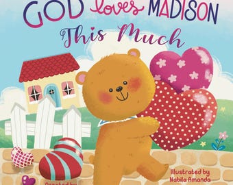 Personalized Christian Storybook for Children, Custom Baby Book, God Loves You Baptism Gift