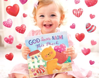 Personalized Baby Book - God Loves You Story, Christian Storybook, Baptism gift for Kids