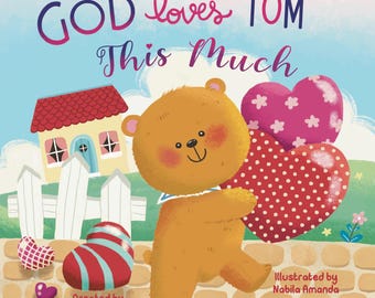 Personalized Baby Book – God Loves You Storybook, Christian Story Book, Baptism Gift