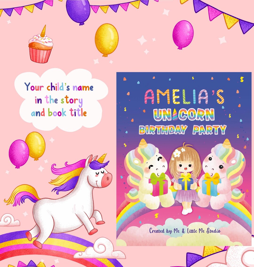 Personalized Children’s Book - My Unicorn Birthday Party, Gift for Girl ...