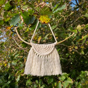 Real bone deer rib mini macrame wall hanging
