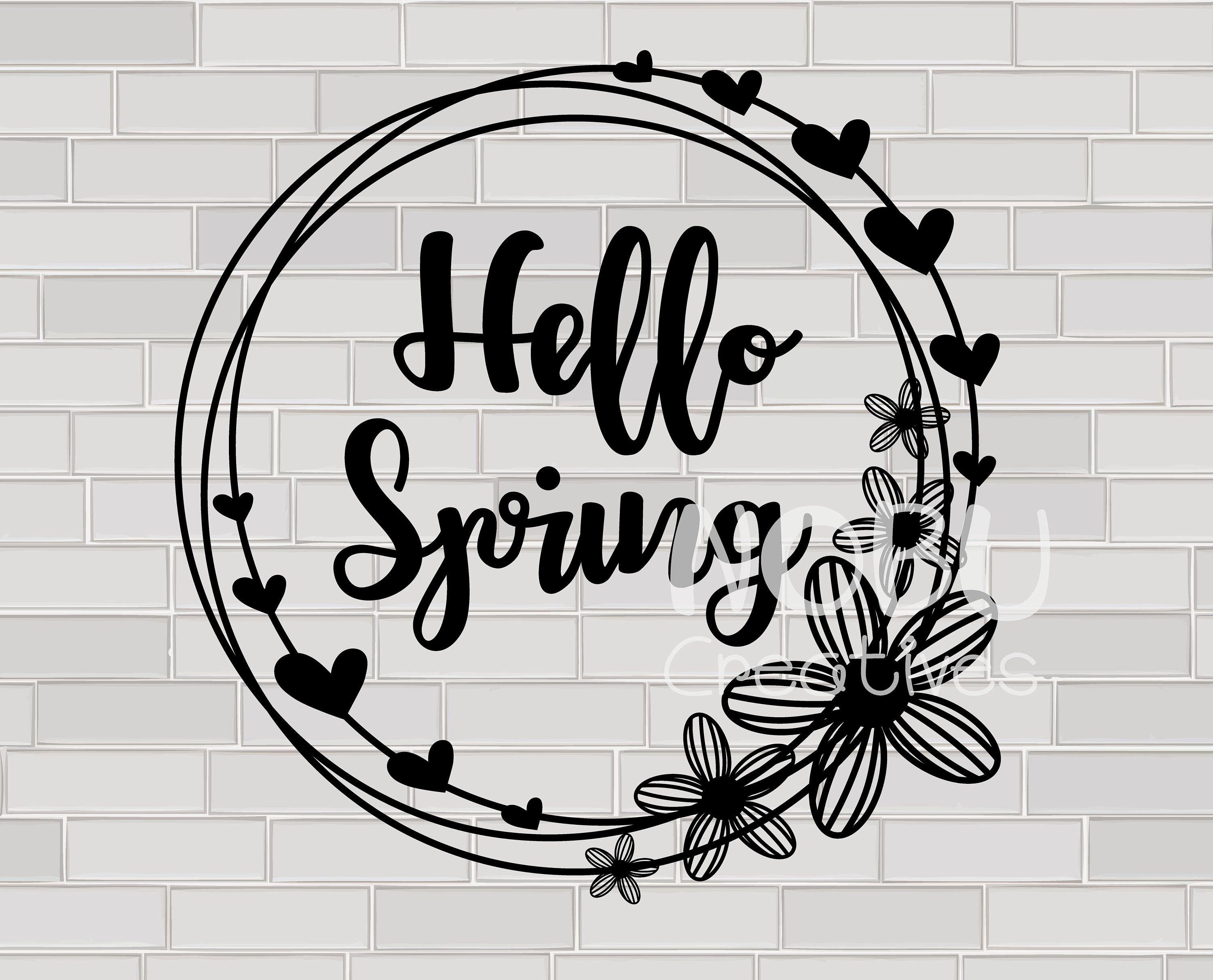 Spring circle frame circle svg circle monogram svg vector | Etsy